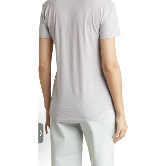 NWT JamesPerse 100% Cotton Crewneck Tee Sz3(L) Taupe Gray Made in USA Minimalist - Picture 2 of 8